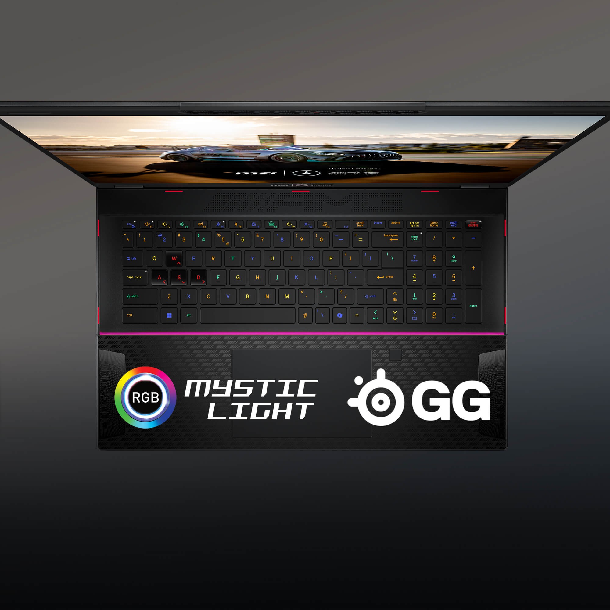 RGB keyboard lighting effects showcasing customization options