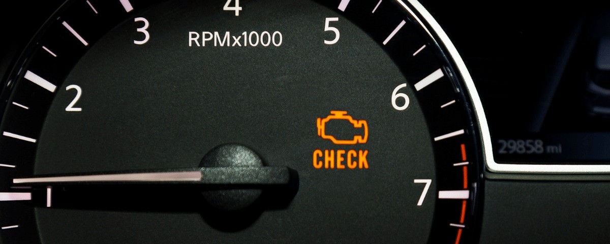 Mercedes-Benz dashboard check engine light illuminated