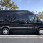 The author's Mercedes Sprinter van before undergoing custom camper conversion and upgrades, pictured shortly after purchase.