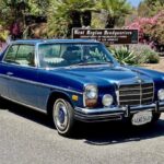 Front view of an antique Mercedes 250C, a classic cruiser