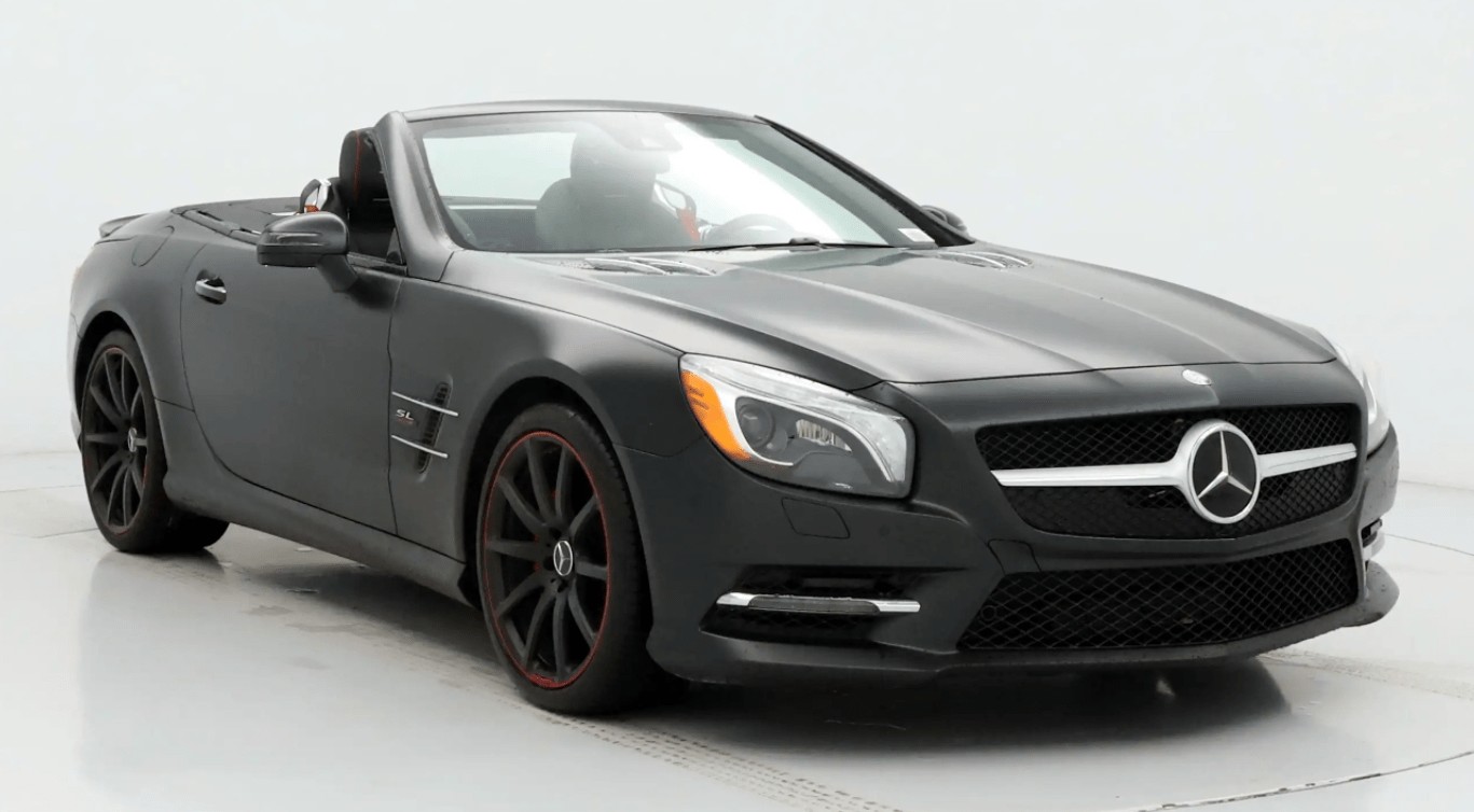 Mercedes SL550 Mille Miglia 417 Special Edition with matte black finish and top down