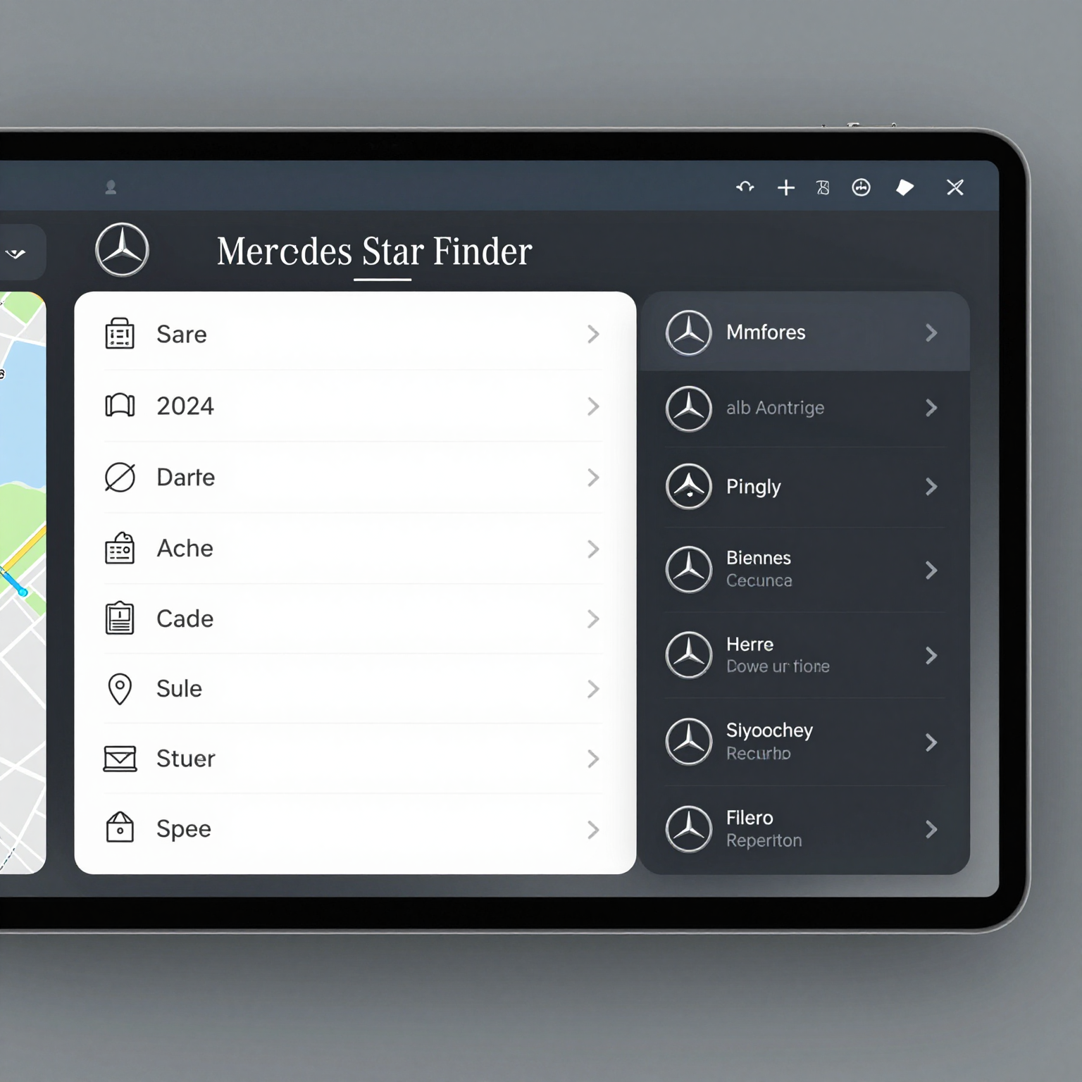Mercedes Star Finder User Interface