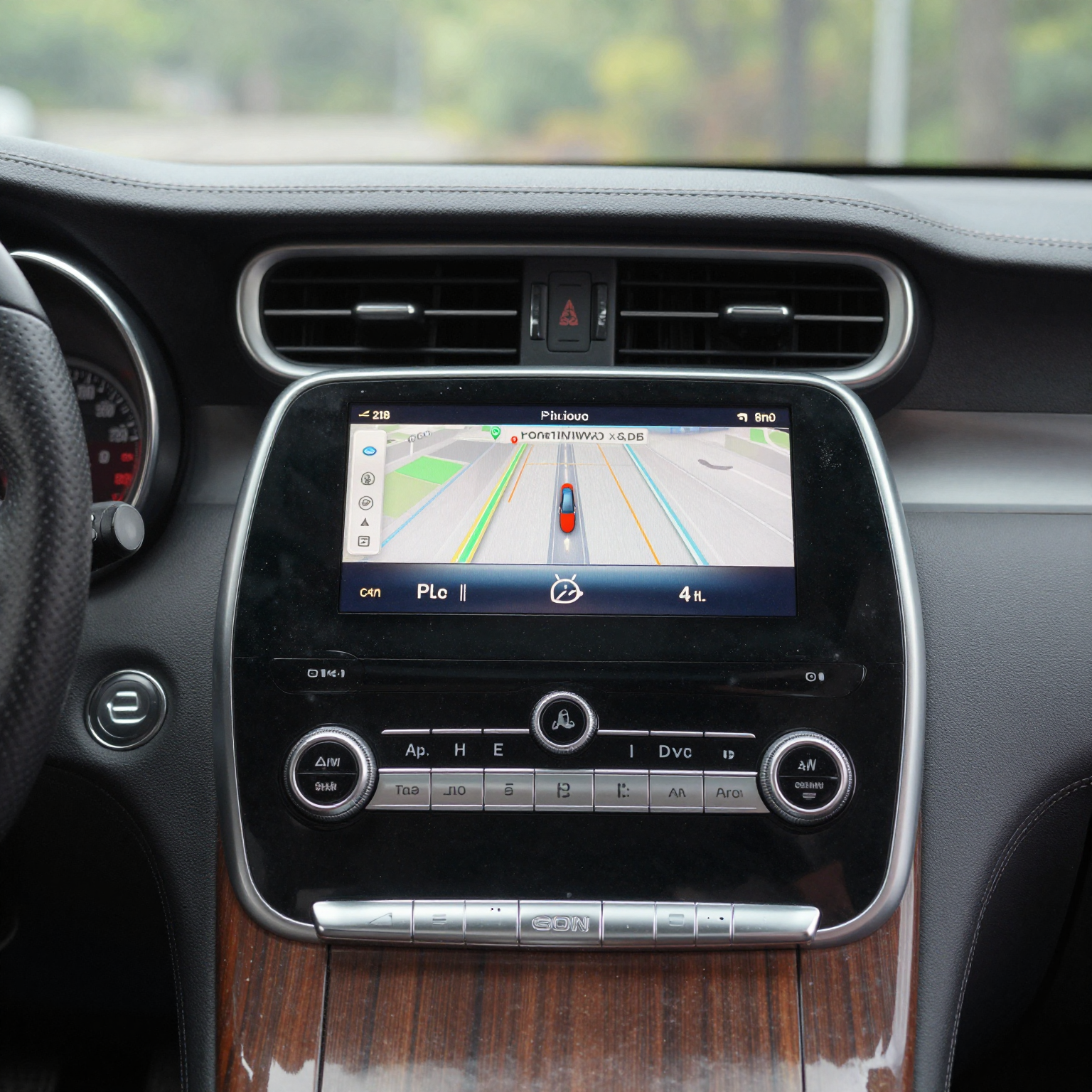 Mercedes Dashboard Highlighting Navigation System Interface