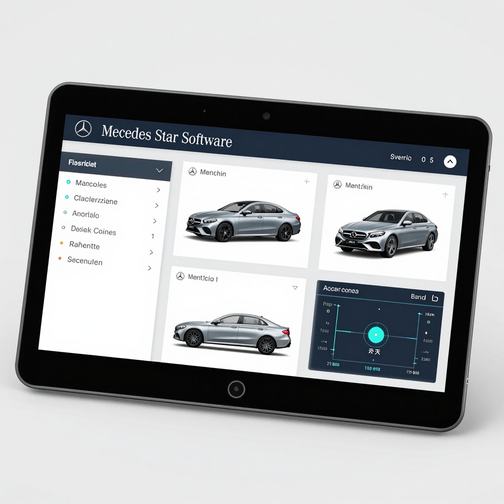 Mercedes Star Software interface illustration
