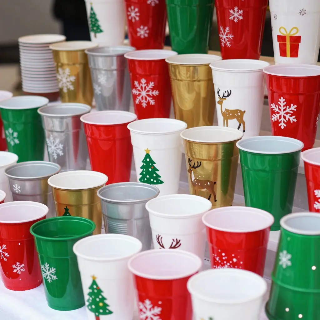 Types of Christmas Plastic Cups