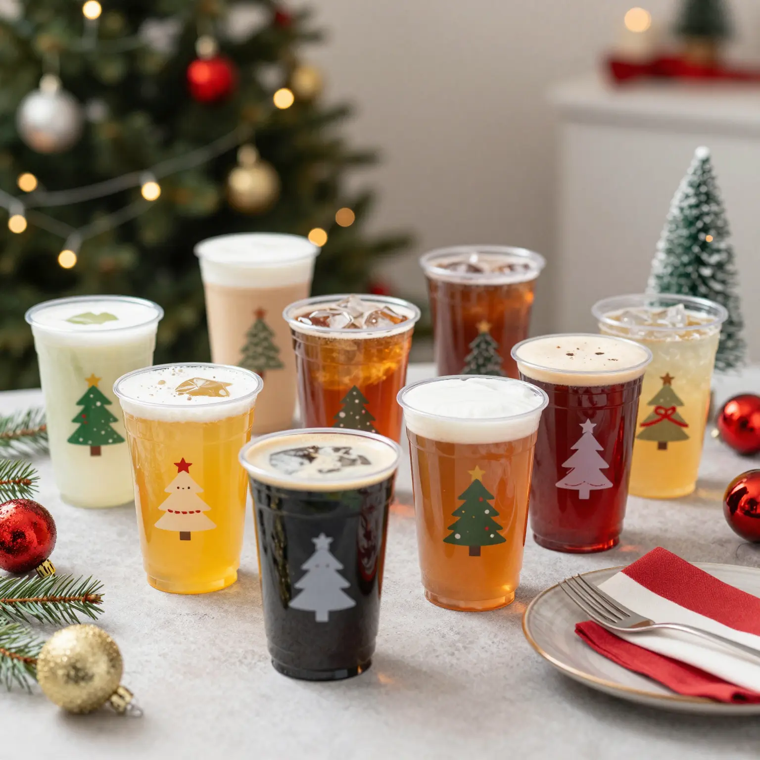 Festive Beverage Service Setup
