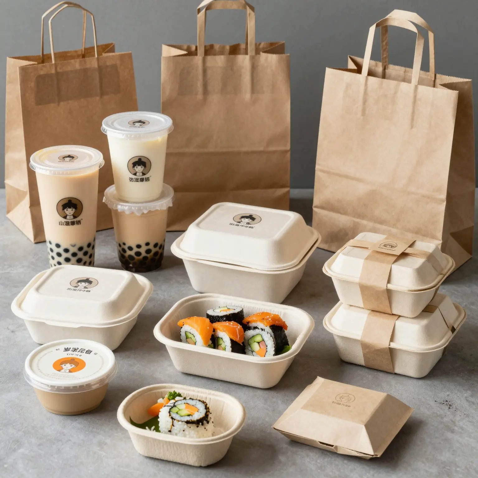 Disposable Food Packaging for Bubble Tea
