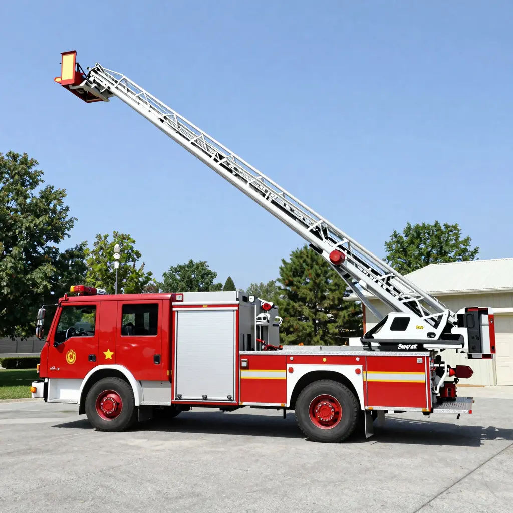 Safe Setup of Fire Truck Ladder