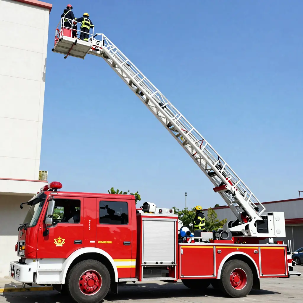 Fire Truck Ladder Truck in Action