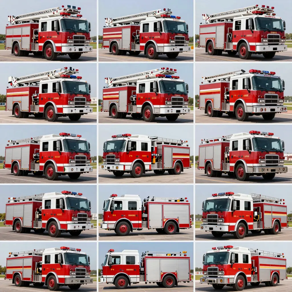 Collage of Fire Trucks