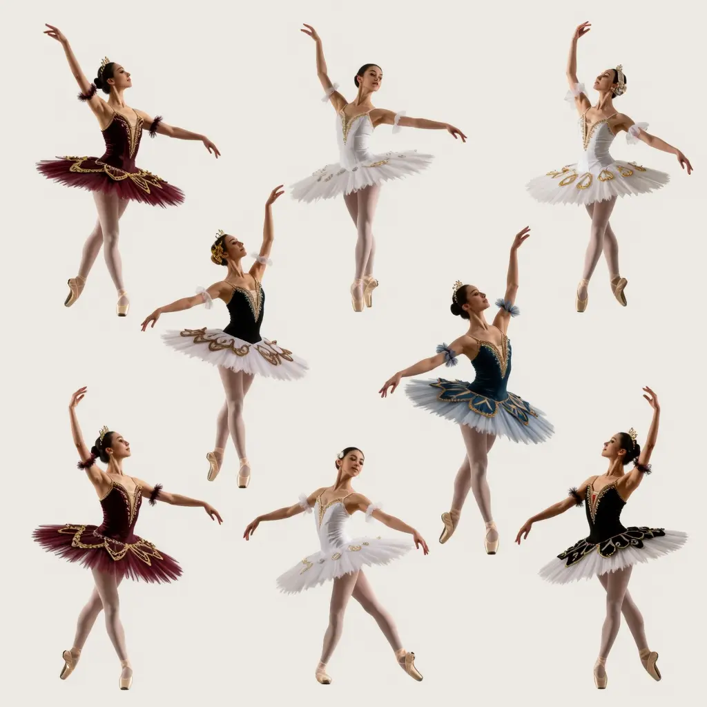 Dancers showcasing various styles of tutus