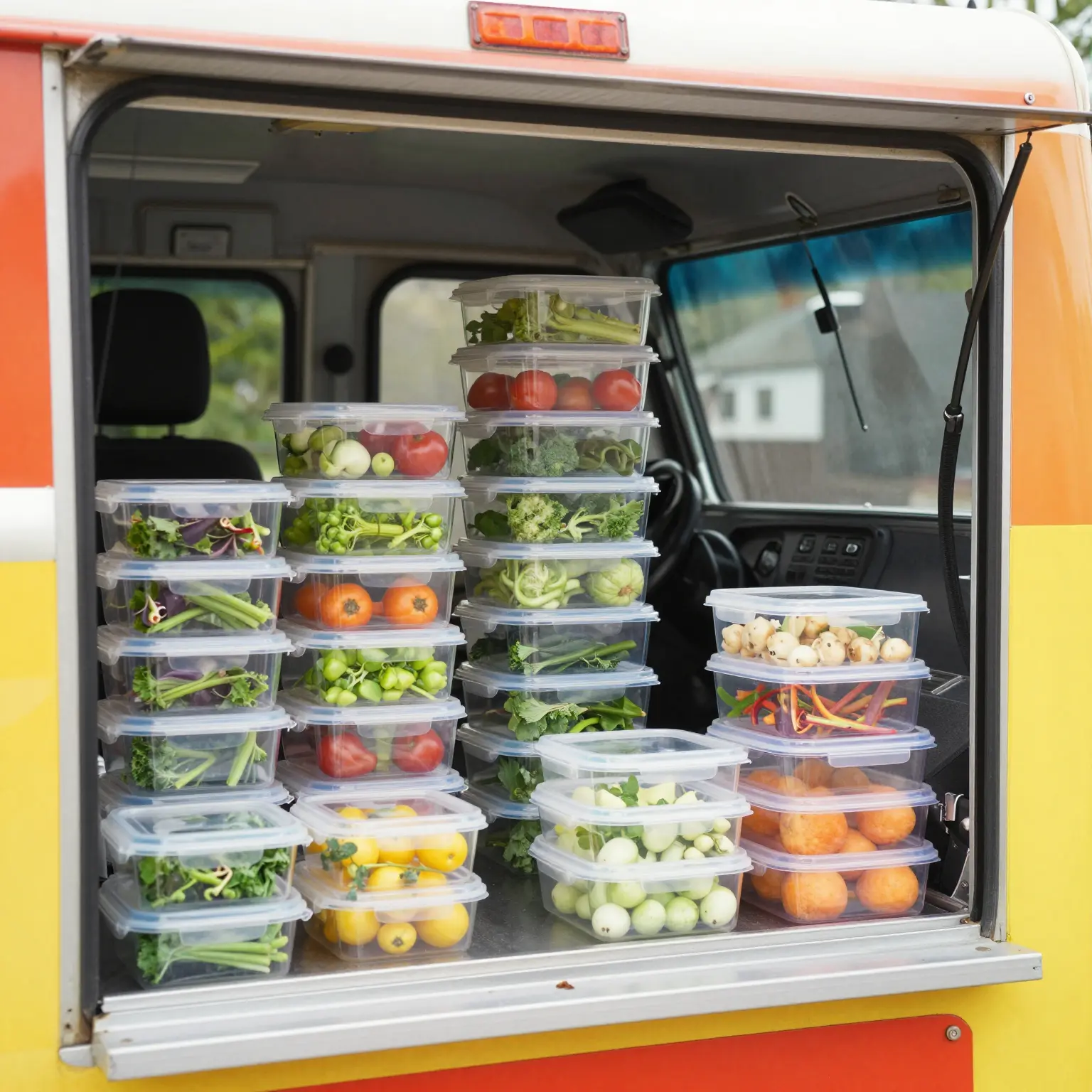 Food Storage Containers in Food Truck